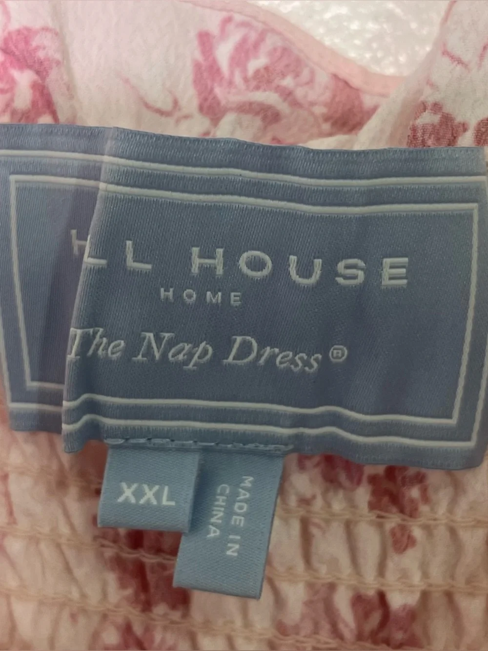 Hill House Home Ellie Nap Dress Pink Floral Smocked Tiered Midi XXL